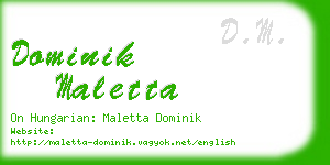 dominik maletta business card